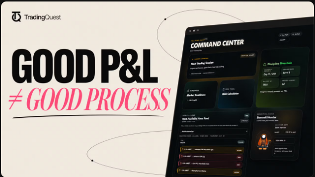 Trading Quest desktop accountability app — Good P&L does not equal good process